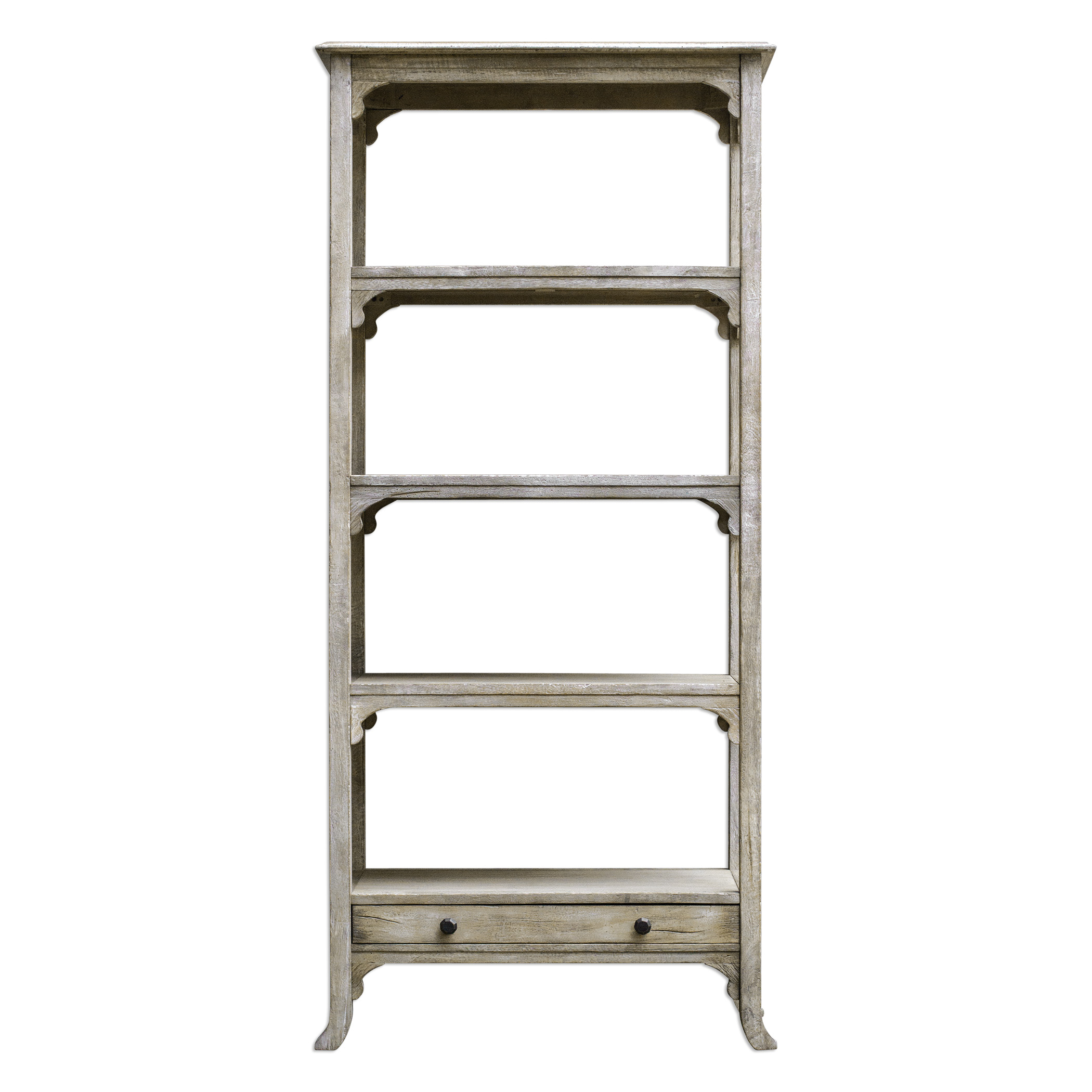Uttermost Accent Furniture Bookcases 25661 Bridgely Aged White